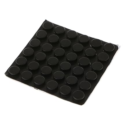 MagiDeal 5 Sizes Sound Small Black Soft Cabinet Furniture Bumpers Wooden Floor Protection - black, 14x5mm-36pcs