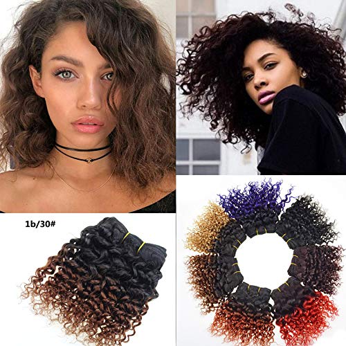 Amazon Com Ombre Kinkys Curly Human Hair Bundles 4pcs Sissi S