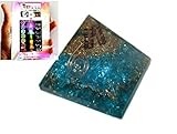 Jet Exquisite A++ Blue Chakra Orgone Pyramid Free Booklet Jet International Crystal Therapy Crystal Gemstones Copper Metal Mix Rare Healing Positive Energy Tetrahedron Sacred Onyx Geometry Memory Concentration Meditation Spiritual Psychic Piezo Elect