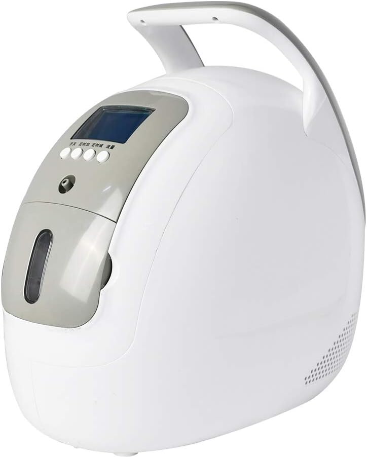 DCHOUSE 1-5L/min Portable Oxygen Concentrator Generator, Oxygen Adjustable to 93% High Purity, LED Display Timing Function, for Home and Travel Use(3L/min for Elderly)