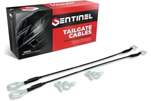 S Sentinel Parts Support Tailgate Cable Left and Right Length 21 1/4 Inch Compatible with 2002-2011 Ram Pickup Truck Replaces # 55276074AC, 55276074AE