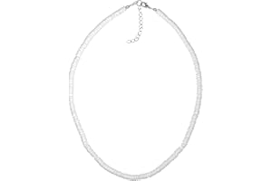 BlueRica Smooth Puka Shell Heishi Necklace