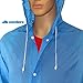 Wealers Emergency Adult Heavy Duty Lightweight PVC Trench Raincoat – Reusable| Portable| Compact| Adjustable Hood| Flap Pockets| Comes with a Small Carrying Bag (Blue, Small - Length: 41 inches)