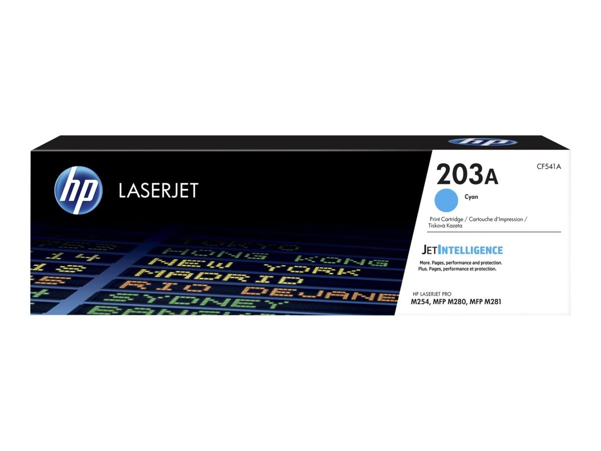 HP CF541A 203A Original LaserJet Toner Cartridge, Cyan, Single Pack