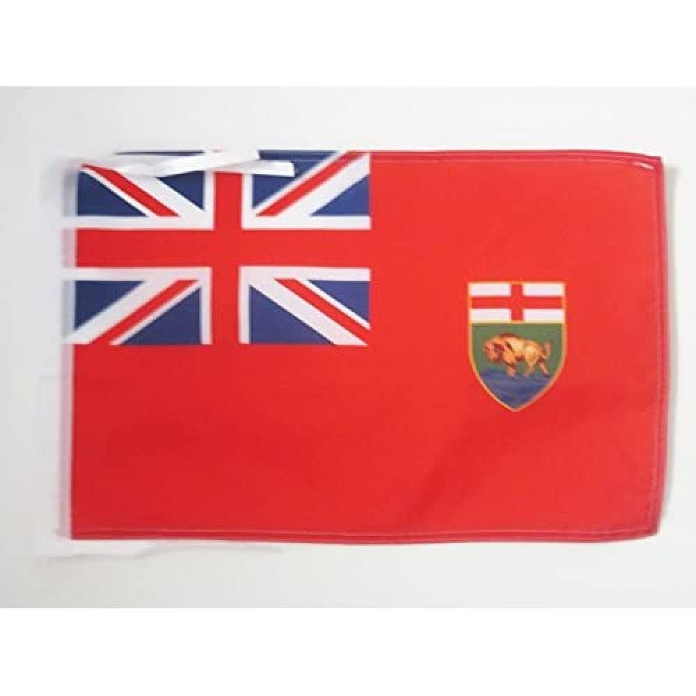 AZ FLAG - Manitoba Flag - 18'' x 12'' - 100% Polyester Canada - Canadian region of Manitoba Small Banner with Two Cords - Fade Resistant - Vivid Colors - 18x12 in - 45x30 Cm โ image 1
