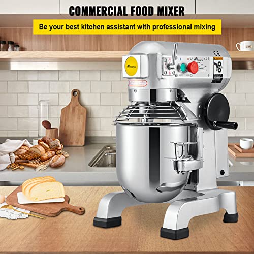 Happybuy Commercial Food Mixer 15Qt 600W 3 Speeds Adjustable 110/178
