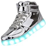 Helen's Pinkmartini 7 Colors Light Shoes High Top Sports Sneakers For Men,12 D(M) US,Silver