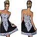 DaySeventh 1pc Women Summer Dress Wrapped Chest Waist Dress Bohemian Casual (M, Black)