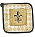 4 Piece Majestic Fleur De Lis Kitchen Set - 2 Terry Towels, Oven Mitt, Potholder
