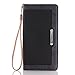 MALLZUM Top-Notch Series PU Leather Wallet Case for Apple iPhone 6 / 6S, Black