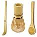 MATCHA DNA Bamboo Matcha Whisk and Scoop Set - Traditional Matcha Whisk Made from Durable Golden Bamboo for Matcha Tea Preparation