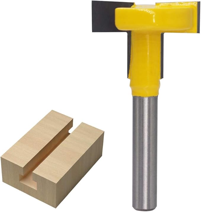 Wolfride T Slot Router Bit 1/4 Inch Shank Router T Slot Cutter T Track