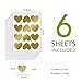Amaonm 72 Pcs Removable Sparkling Gold Heart Wall Decals Stickers DIY Peel and Stick Art Decor Vinyl Wall Decal for Home Walls Weeding Birthday Party Kids Room Nursery Bedroom Wall Decoration