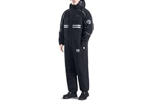 Koconh Winter Outdoor Riding Insulated Full-Body Suit, overoles para hombres de trabajo, Waterproof Snow Suit for Men