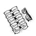 Groom Party Wedding Sunglasses - Perfect Favors for Bachelor Parties, Receptions, Pictures, and Photo Booths (1x Groom, 1x Best Man, 4x Groomsman, Black and White)