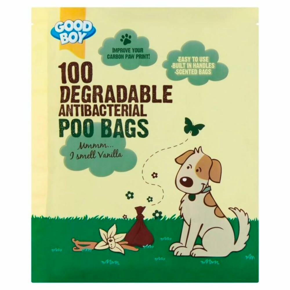 Good Boy Antibacterial Degradable Poo Bags 100 per pack (PACK OF 6)