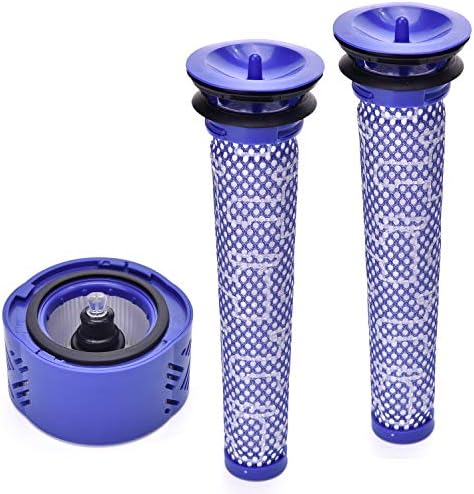 3 Pre Filter + 3 HEPA Post-Filter Kit for Dyson V6 Cordless Stick Vacuum, Dyson Filter Replacements Pre-Filter (965661-01) and Post- Filter (966741-01)