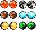LilMents 6 Pairs Solar System Galaxy Universe Unisex Mens Womens Stainless Steel Stud Earrings (Set B)