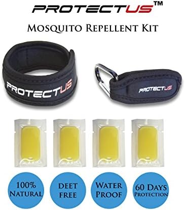 ProtectUS Mosquito Repellent Bracelet and Clip Kit, Black