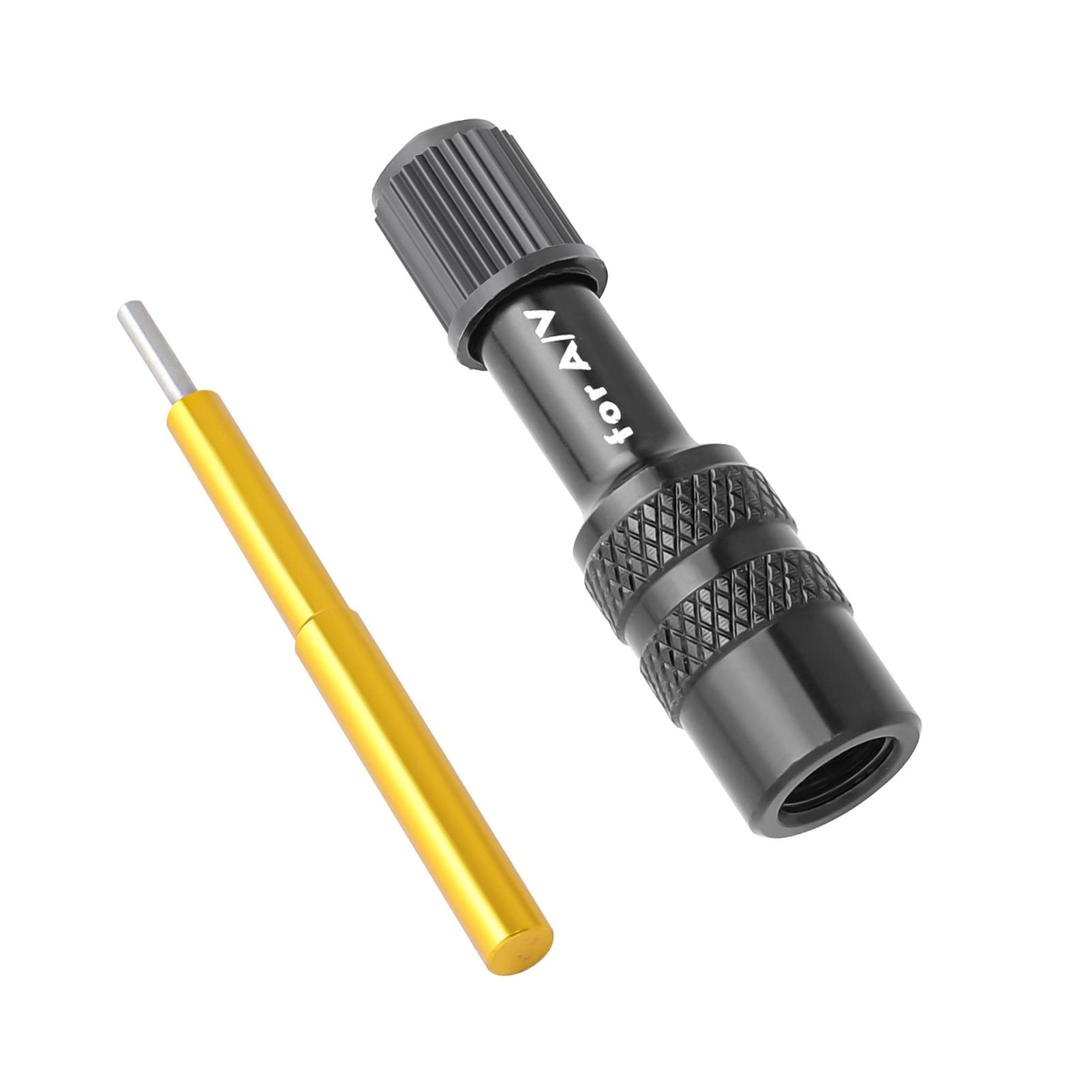 Yundxi Bike Front Fork Valve Adapter Bicycle Air Fork Inflatable Valve Adaptor Bicycle Suspension Fork Bicycle Accessories for MTB (Black)