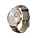 Huawei Watch Rose Gold Plated Stainless Steel with Brown Suture Leather Strap (U.S. Warranty)