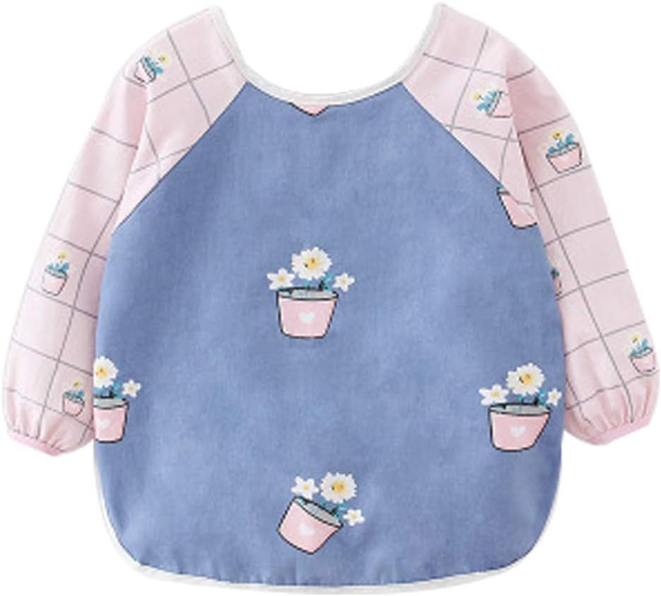 Happy Cherry Tablier Blouse De Peinture Enfant Bebe Ecole Maternelle Bavoir Repas Etanche Tablier Pur Fille Garcon 1 2ans Motif Alpaca Bleu Bebe Puericulture Le Repas De Bebe Bacrm Ir