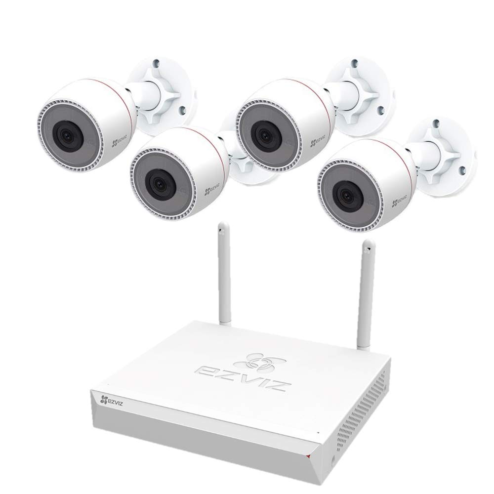 Ezviz|4ch Wi-Fi NVR 1 TB HDD with 4x Wi-Fi Weatherproof Bullet Cameras