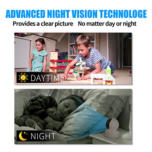 Wireless Cameras for Home Security KXLY 1080p HD WiFi Camera 2-Way Audio Surveillance Camera with Remote Control, Sound Detection and Motion Tracking for Baby/Pet Monitor with iOS&Android