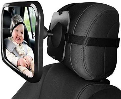 Baby Backseat Mirror Car -Baby Car Mirror With Adjustable Pivot - Crystal Clear View Of Infant In Rear Facing Car Seat - Safe, Secure And Shatterproof