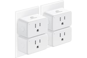 EIGHTREE Smart Plug 15A, Smart Plugs That Compatible with Alexa & Google Home & SmartThings, No Hub Required, Smart Outlet with Remote Control, Timer & Schedule, 2.4GHz WiFi Only, 4 Packs