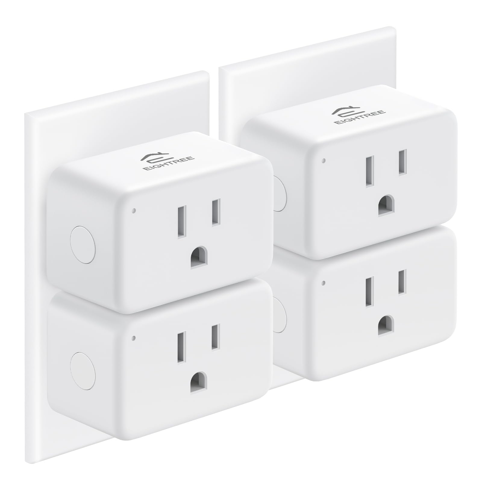 Photo 1 of EIGHTREE Smart Plug 15A, Smart Plugs That Compatible with Alexa & Google Home & SmartThings, No Hub Required, Smart Outlet with Remote Control, Timer & Schedule, 2.4GHz WiFi Only, 4 Packs