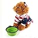 Ansi Home Dog Travel Bowls Portable Collapsible Foldable Expandable Pet Dog Cat Feeding Travel Silicone Bowl (2-Pack)