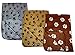 bogo Brands Tan Fleece Pet Blanket/Throw with Paw Print Design 39x27 Inches for Small Animals