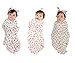 Bigface Up Swaddle Sack,Newborn Baby Sleep Blanket with Headband (3 Sets)