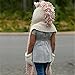 Carno store Winter Kids Warm Unicorn Animal Hats Knitted Hood Scarf Beanies for Autumn Winter （Thickening）