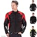 Nomad Motorcycle Jacket for Men, Ironborn Biker Jacket, Cruiser Sportsbike Enduro Mens Riding Jacket with Armor Protection (Large, Red)