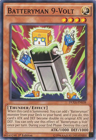 Yu-Gi-Oh! - Batteryman 9-Volt (DUEA-EN038) - Duelist Alliance - 1st Edition - Common