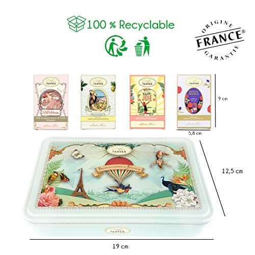 Bath Soap Bars Beauty Gift Set For Women by Un AIr d'Antan/Organic Oils Natural Hand Soap & Body Soap Bars Gift Sets For Women/ 4x 100g/ In A Lovely Tin/Beauty Gift Sets, Mom Gifts From France 4 Bath Soap Bars Beauty Gift Set For Women by Un AIr d'Antan/Organic Oils Natural Hand Soap & Body Soap Bars Gift Sets For Women/ 4x 100g/ In A Lovely Tin/Beauty Gift Sets, Mom Gifts From France