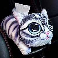 3dsll0 Cartoon Car Tissue Box,Cartoon Animal Tissue Paper Napkins Paper Towels Storage Holder for Car Home Bedroom Living Room
