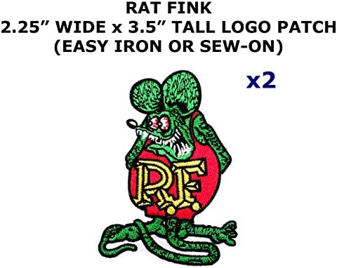 2 PCS Rat Fink Cartoon Theme DIY Iron / Sew-on Decorative Applique Patches