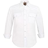 COEVALS CLUB Men's Western Cowboy Long Sleeve Pearl Snap Casual Work Shirts