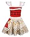 AmzBarley Princess Dress for Girls Halloween Costumes Cosplay Outfit Kids Christmas Flutter Sleeve Adventure Role Play Clothes Age 4-5 Years Size 6