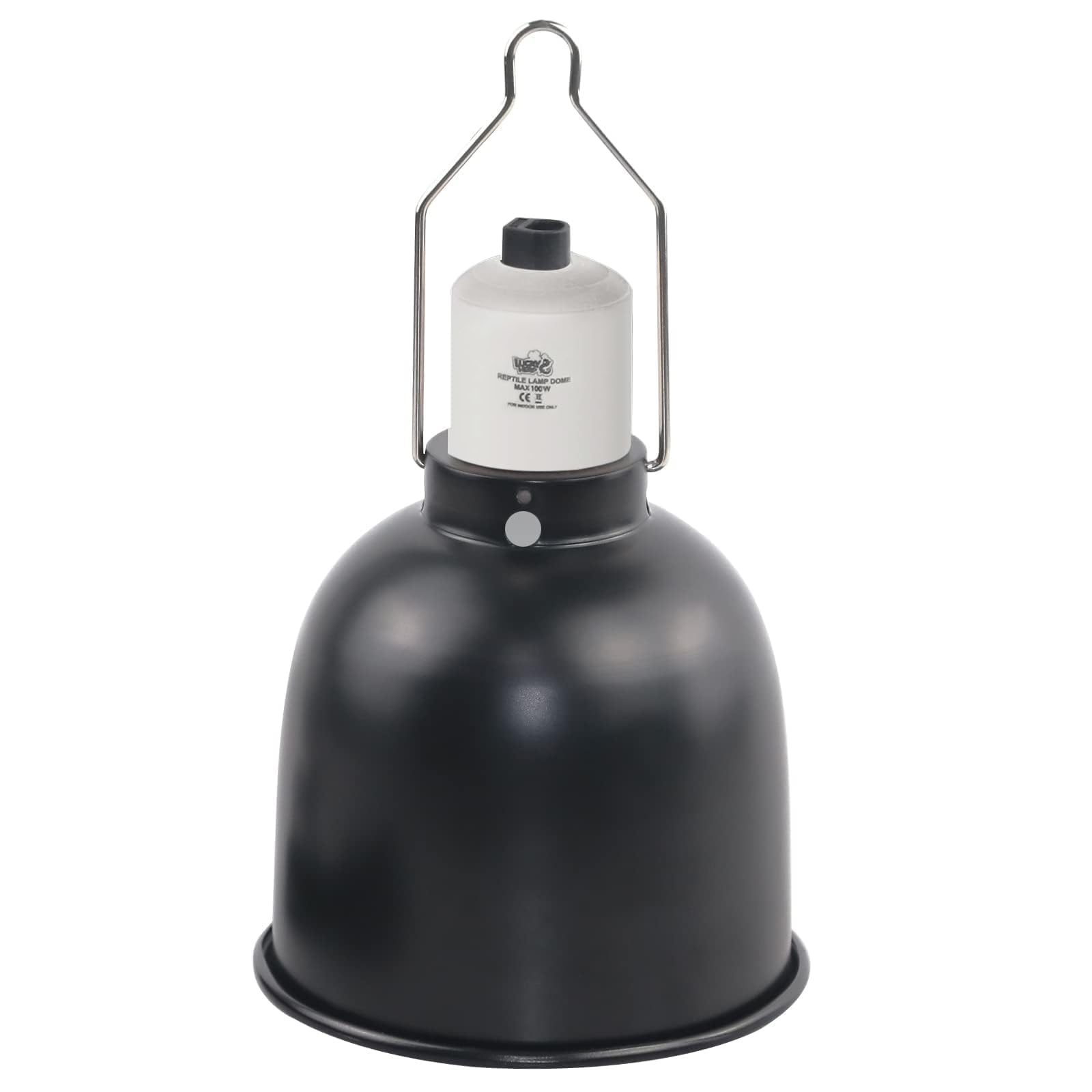 LUCKY HERP Reptile Dome Light Fixture, 5.5 inch Vivarium Heat Lamp Holder, Aluminium Optical Reflection Use for Reptile UVA UVB Bulb, Heat Lamp Bulb, Basking Spot Light