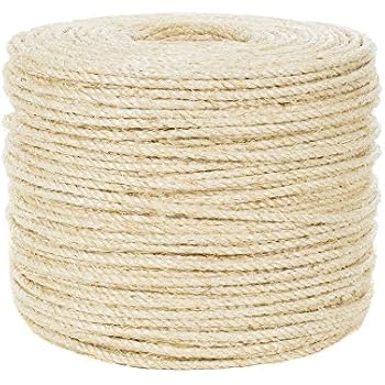 1/4-inch Premium Sisal Rope - 100 Feet - Pet Friendly