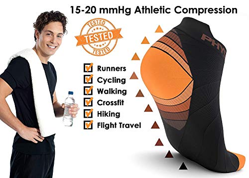 image for Physix Gear Sport Compression Running Socks Men & Women - Best Low Cut