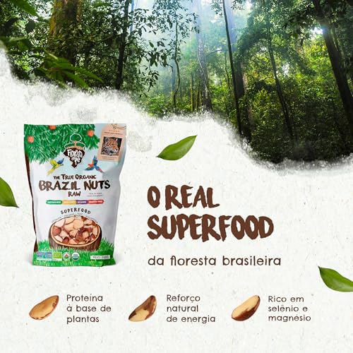 Castanha-do-Pará 500g Orgânica Inteira – Fonte de Proteína Vegetal e Selênio – Vegana, Kosher, Sem Glúten, Sem Conservantes – Floresta em Pé