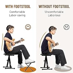 CAHAYA Guitar Foot Stool: 6 Position Height Guitar