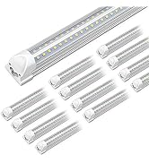 12-Pack T8 Integrated 4FT LED Tube Lights - 24W 6000K Daylight Shop Lights