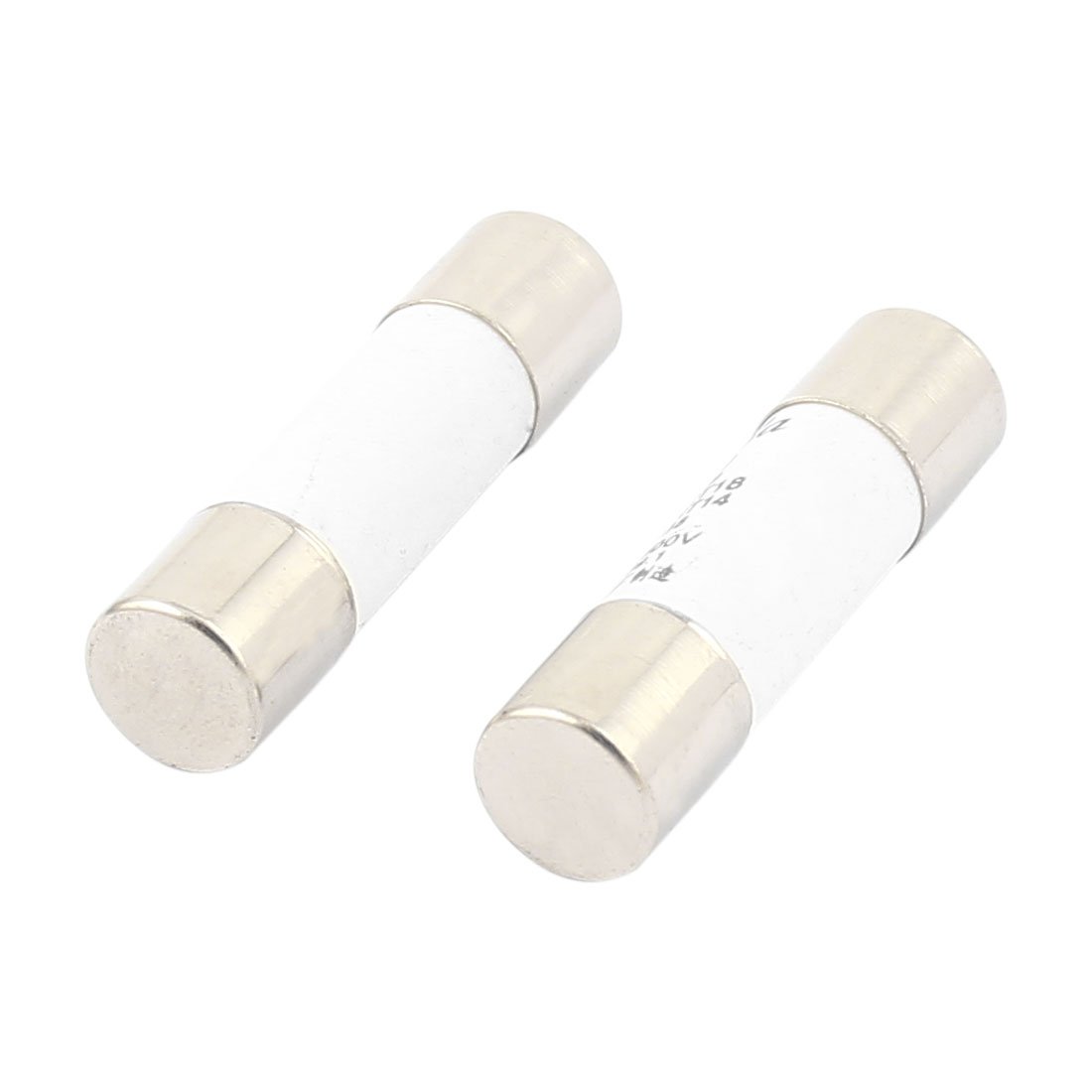 Sourcingmap 2Pcs RO15 RT18 RT14 RT19 Ceramic Cylindrical Tube Fuse 1A 500V 10x38mm