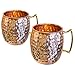 Mule of Moscow Copper Mug Gift Set Includes 2 Coasters and 2x 18oz Mugs, Wood Tray and Wooden Box Kit. Great Gifts for Men and Women